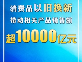 商务部：以旧换新带动相关产品销售额超1万亿元