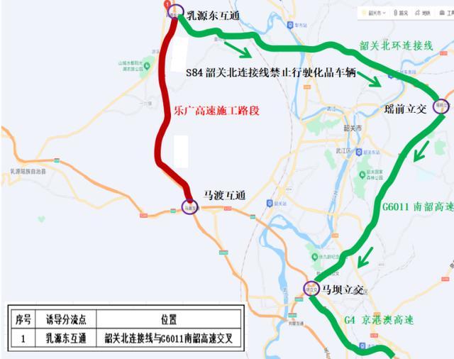 乐广高速公路部分路段将管制 施工期间需绕行  第2张