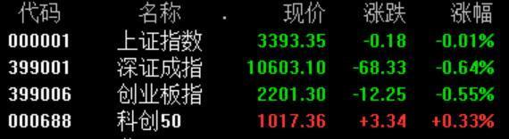 全市场4400家个股飘绿 A股主要指数震荡走低  第1张