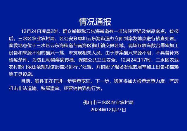 佛山通报近百只猫水塘中溺死 非法窝点被查处  第1张