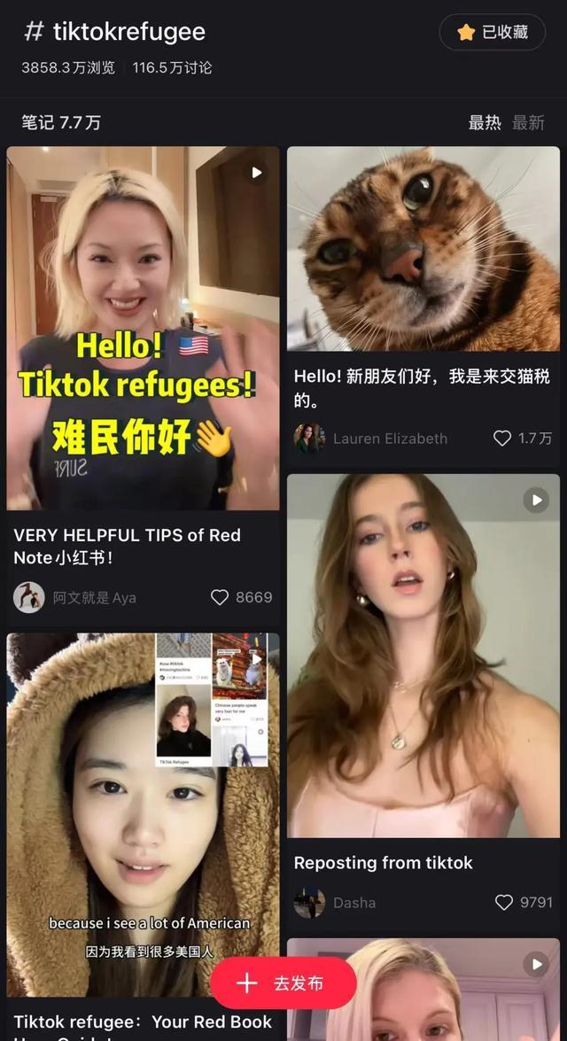 对账、交“猫税”、学普通话⋯⋯“TikTok难民”转战小红书疯狂72小时：全球化互动热潮  第1张